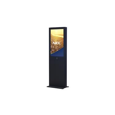 NEC 40" Freestand Storage Black Indoor Totem with storage area below display. Supports V404 and P404 Golv