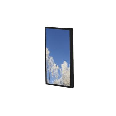 Hi-Nd Wall Casing, 75" Portrait for Samsung, LG & Philips, Polycarbonate protection, Black RAL 9005 Vägg